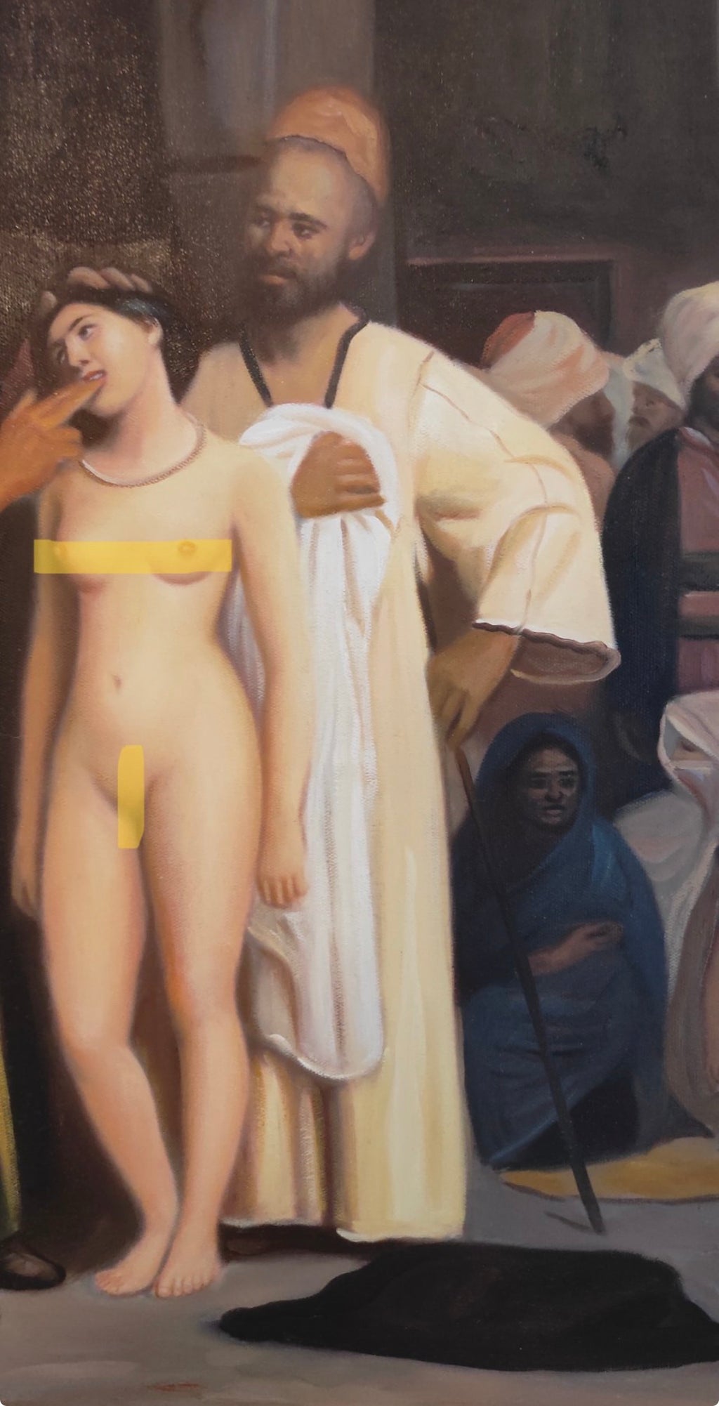 REPRODUCTION OIL PAINTING, A ROMAN SLAVE MARKET 1884 PAINTING BY JEAN LEON GEROME REPRO.