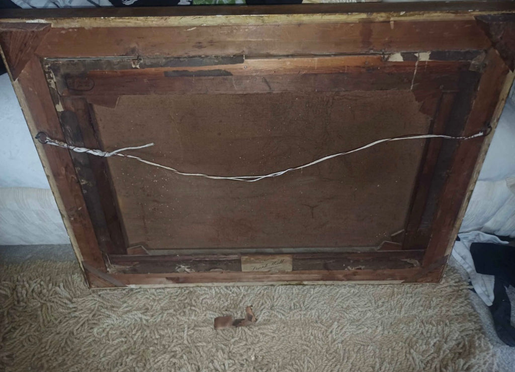 Antique Oil Painting – Landscape in Ornate Gold Frame